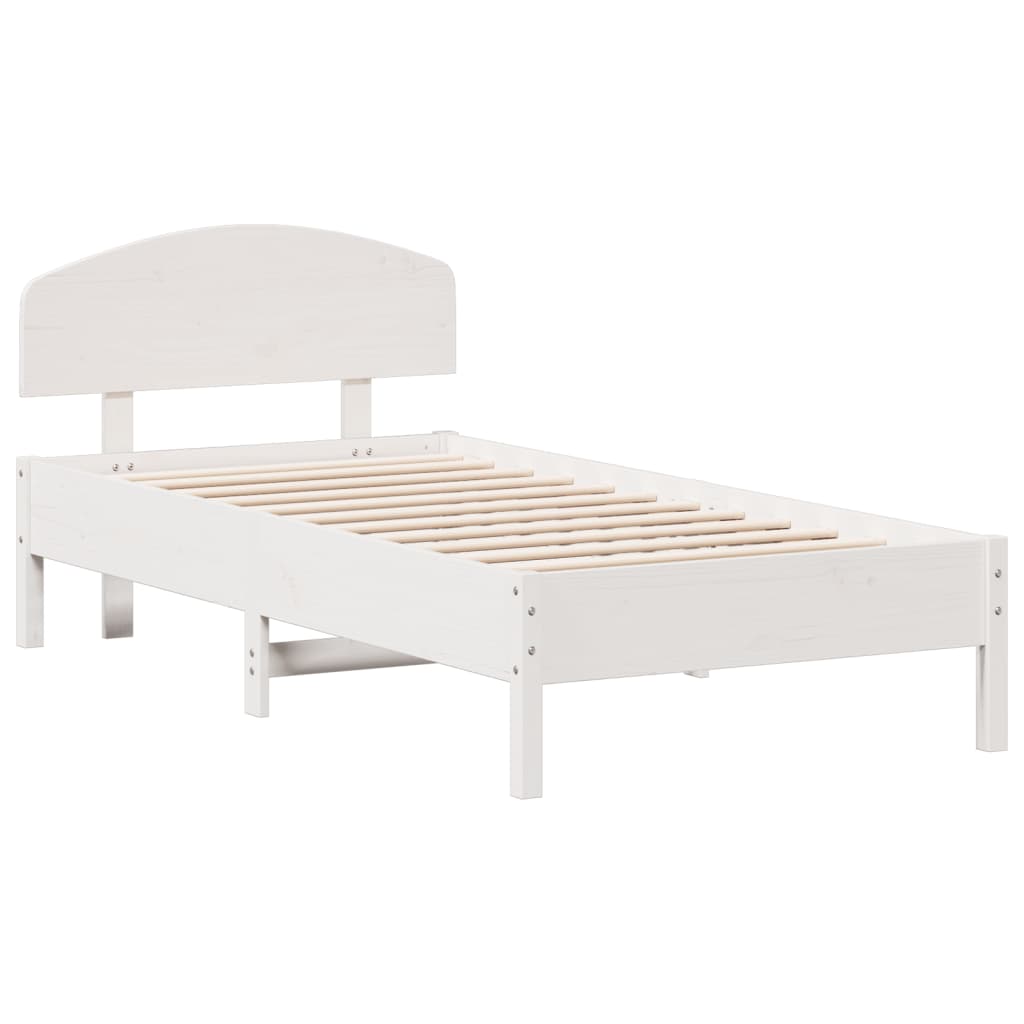 Bedframe zonder matras massief grenenhout wit 90x190 cm is nu te koop bij PeponiXL, paradijselijk wonen!