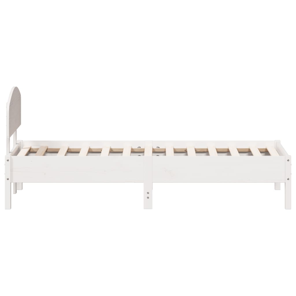 Bedframe zonder matras massief grenenhout wit 90x190 cm is nu te koop bij PeponiXL, paradijselijk wonen!