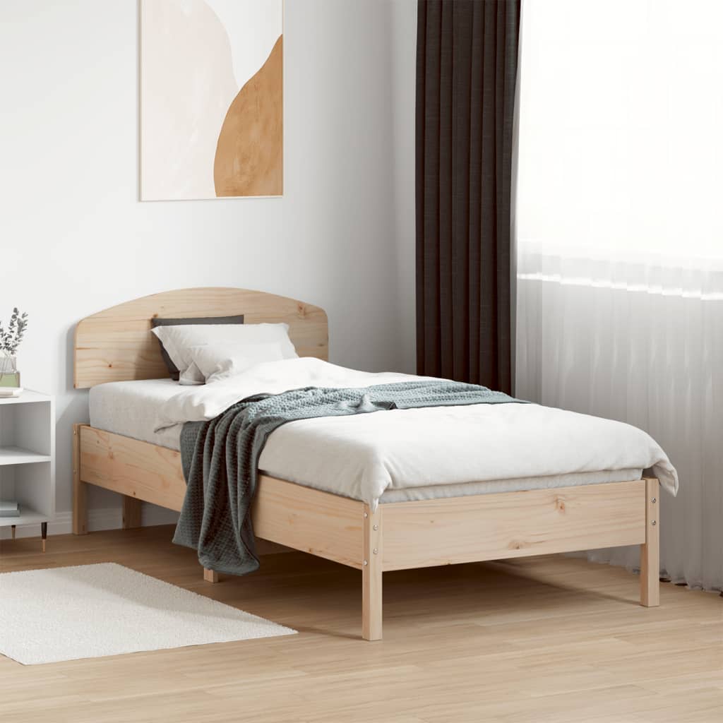 Bedframe zonder matras massief grenenhout 75x190 cm is nu te koop bij PeponiXL, paradijselijk wonen!
