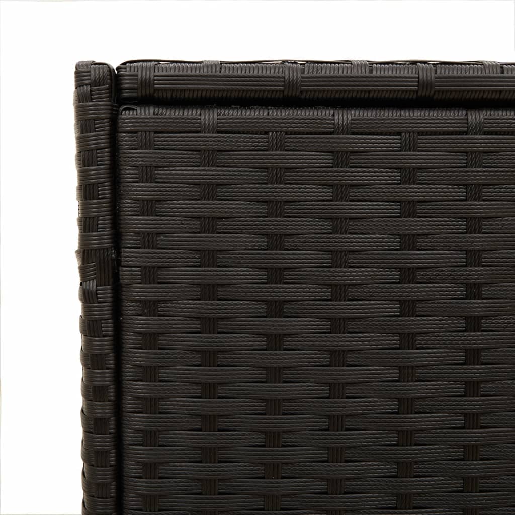 Tuinbox met wielen 283 L poly rattan zwart is nu te koop bij PeponiXL, paradijselijk wonen!