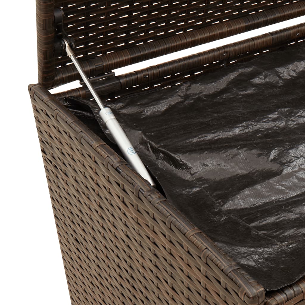 Tuinbox met wielen 283 L poly rattan bruin is nu te koop bij PeponiXL, paradijselijk wonen!