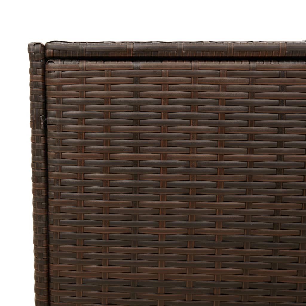Tuinbox met wielen 283 L poly rattan bruin is nu te koop bij PeponiXL, paradijselijk wonen!