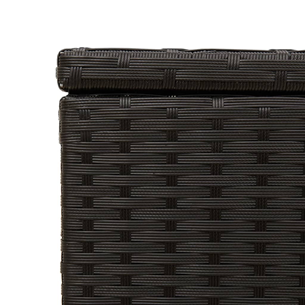 Tuinbox met wielen 190 L poly rattan zwart is nu te koop bij PeponiXL, paradijselijk wonen!