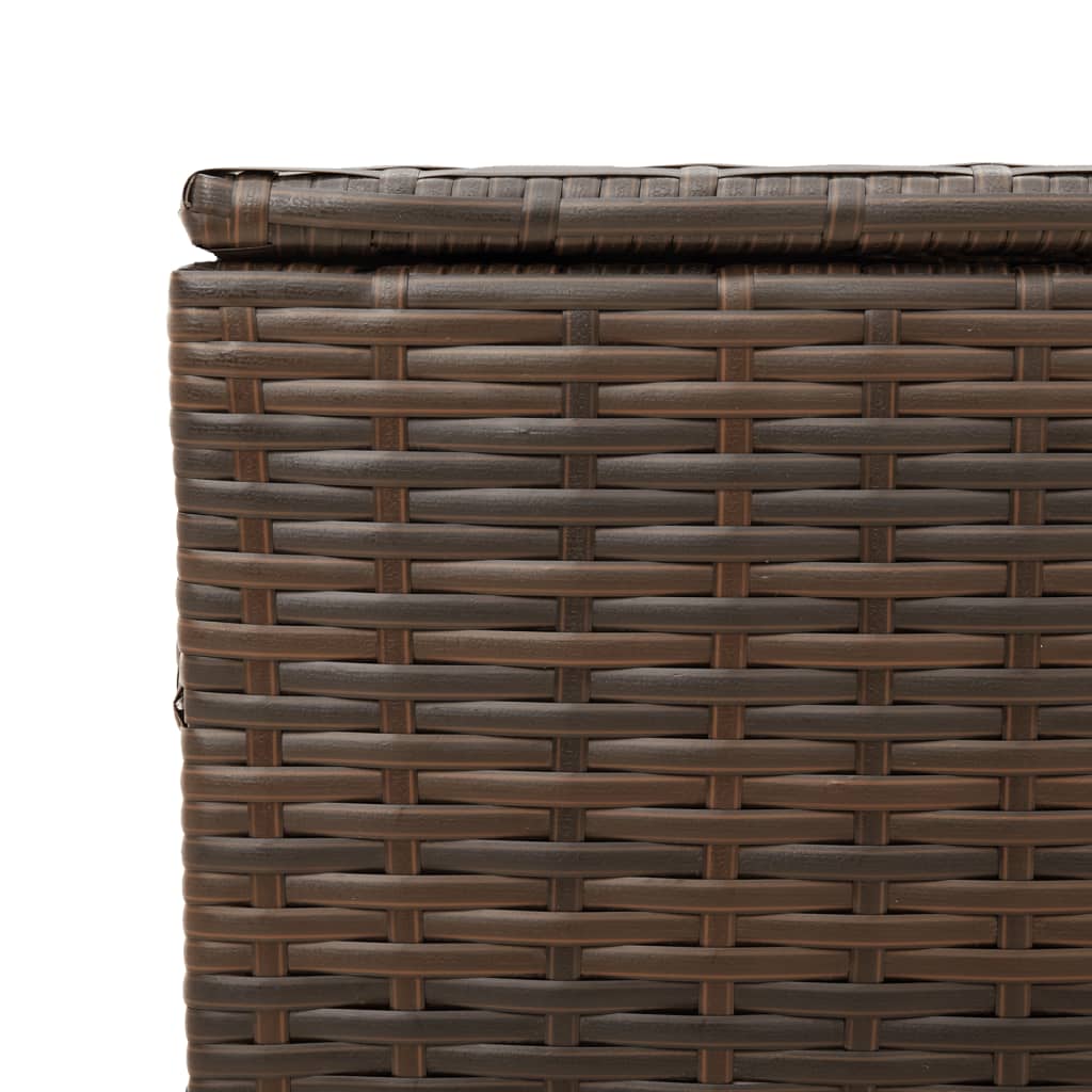 Tuinbox met wielen 190 L poly rattan bruin is nu te koop bij PeponiXL, paradijselijk wonen!