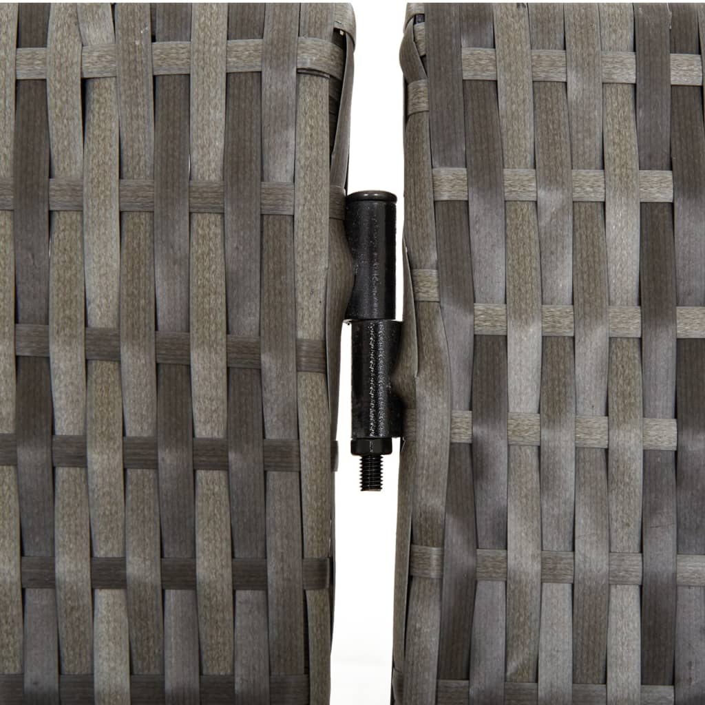 Kamerscherm 3 panelen poly rattan grijs is nu te koop bij PeponiXL, paradijselijk wonen!