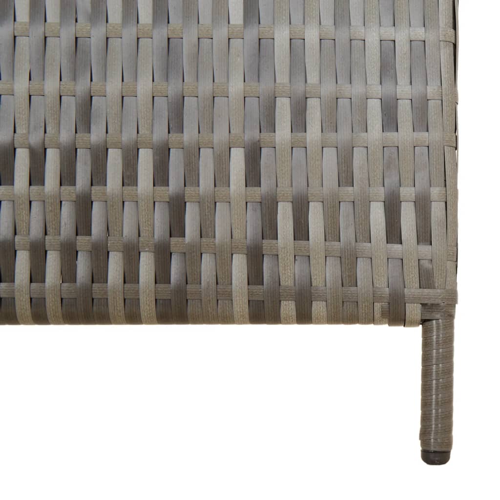 Kamerscherm 3 panelen poly rattan grijs is nu te koop bij PeponiXL, paradijselijk wonen!