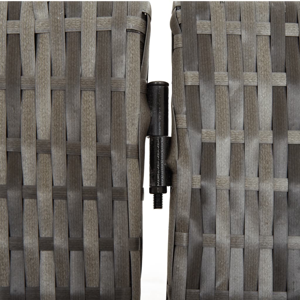 Kamerscherm 4 panelen poly rattan grijs is nu te koop bij PeponiXL, paradijselijk wonen!