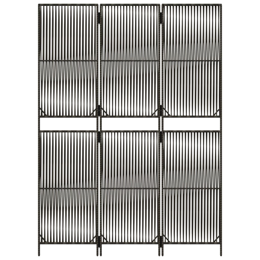 Kamerscherm 3 panelen poly rattan grijs is nu te koop bij PeponiXL, paradijselijk wonen!