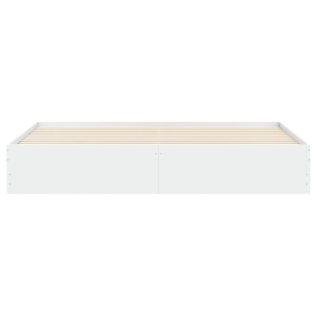 Bedframe met lades bewerkt hout wit 200x200 cm is nu te koop bij PeponiXL, paradijselijk wonen!