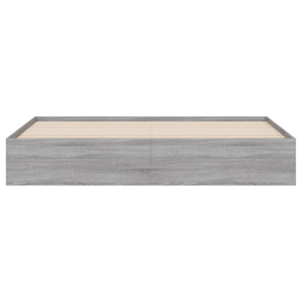 Bedframe met lades bewerkt hout grijs sonoma eiken 180x200 cm is nu te koop bij PeponiXL, paradijselijk wonen!