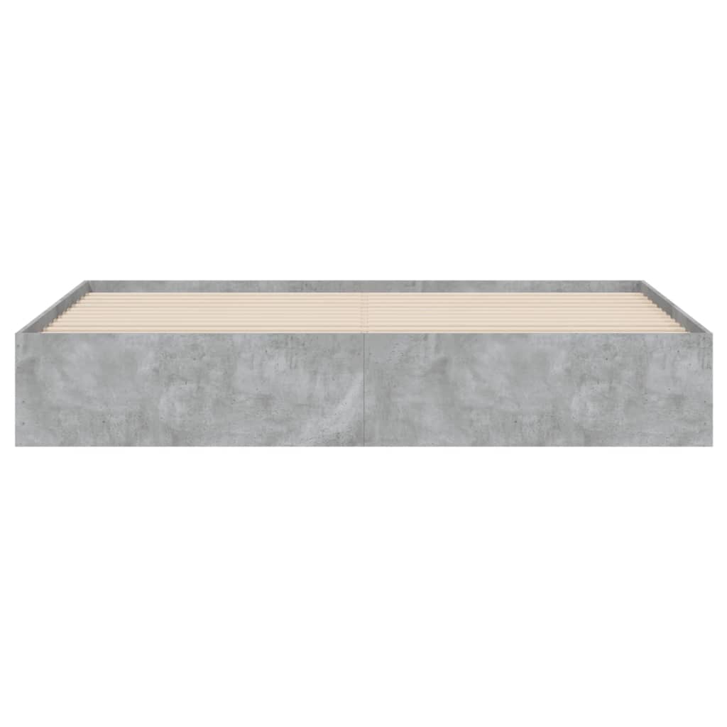 Bedframe met lades bewerkt hout betongrijs 160x200 cm is nu te koop bij PeponiXL, paradijselijk wonen!