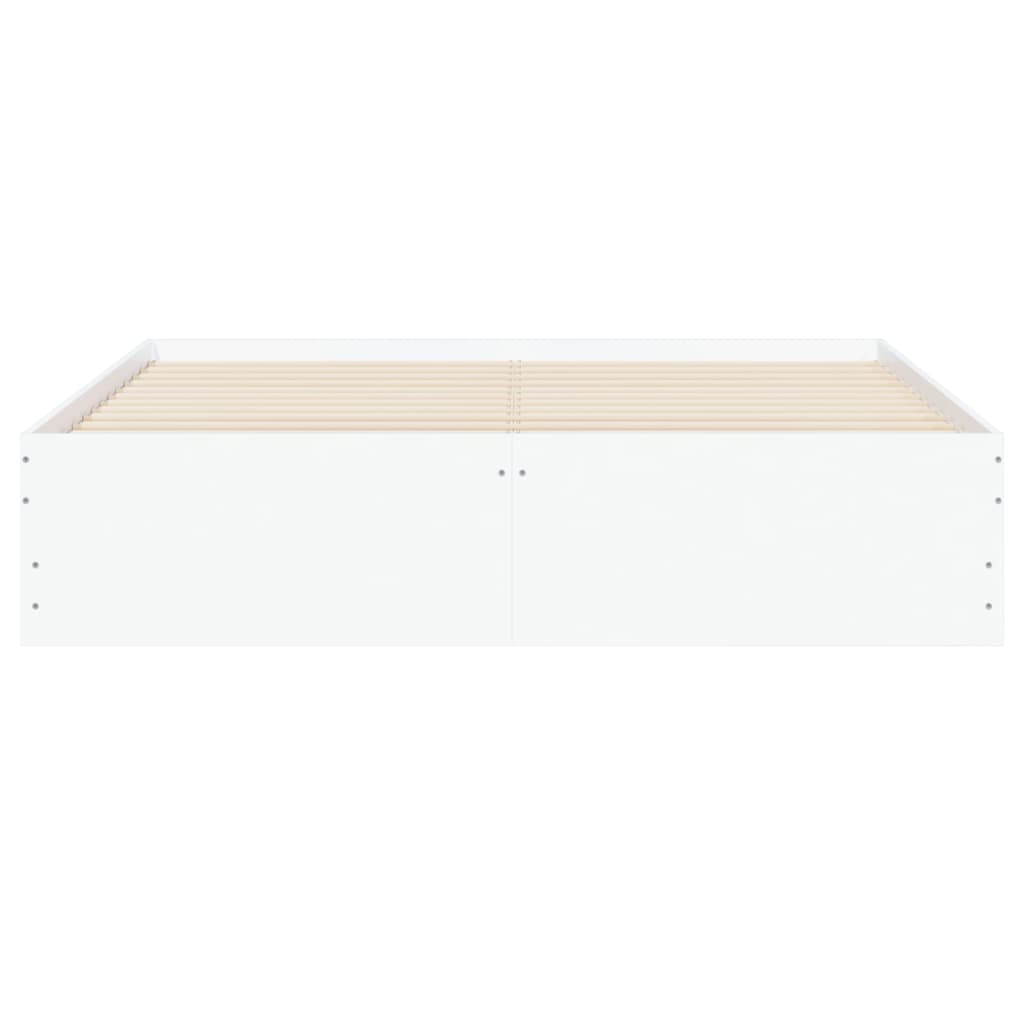 Bedframe met lades bewerkt hout wit 150x200 cm is nu te koop bij PeponiXL, paradijselijk wonen!