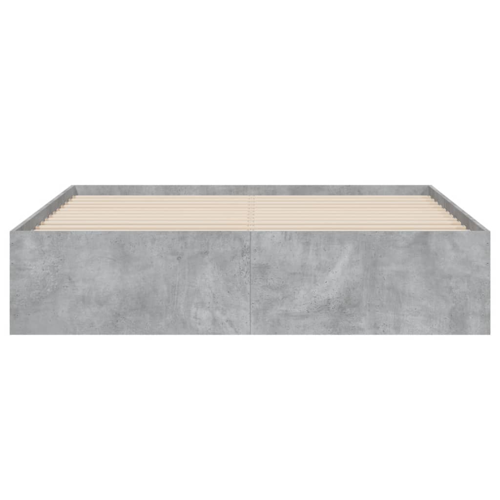 Bedframe met lades bewerkt hout betongrijs 150x200 cm is nu te koop bij PeponiXL, paradijselijk wonen!