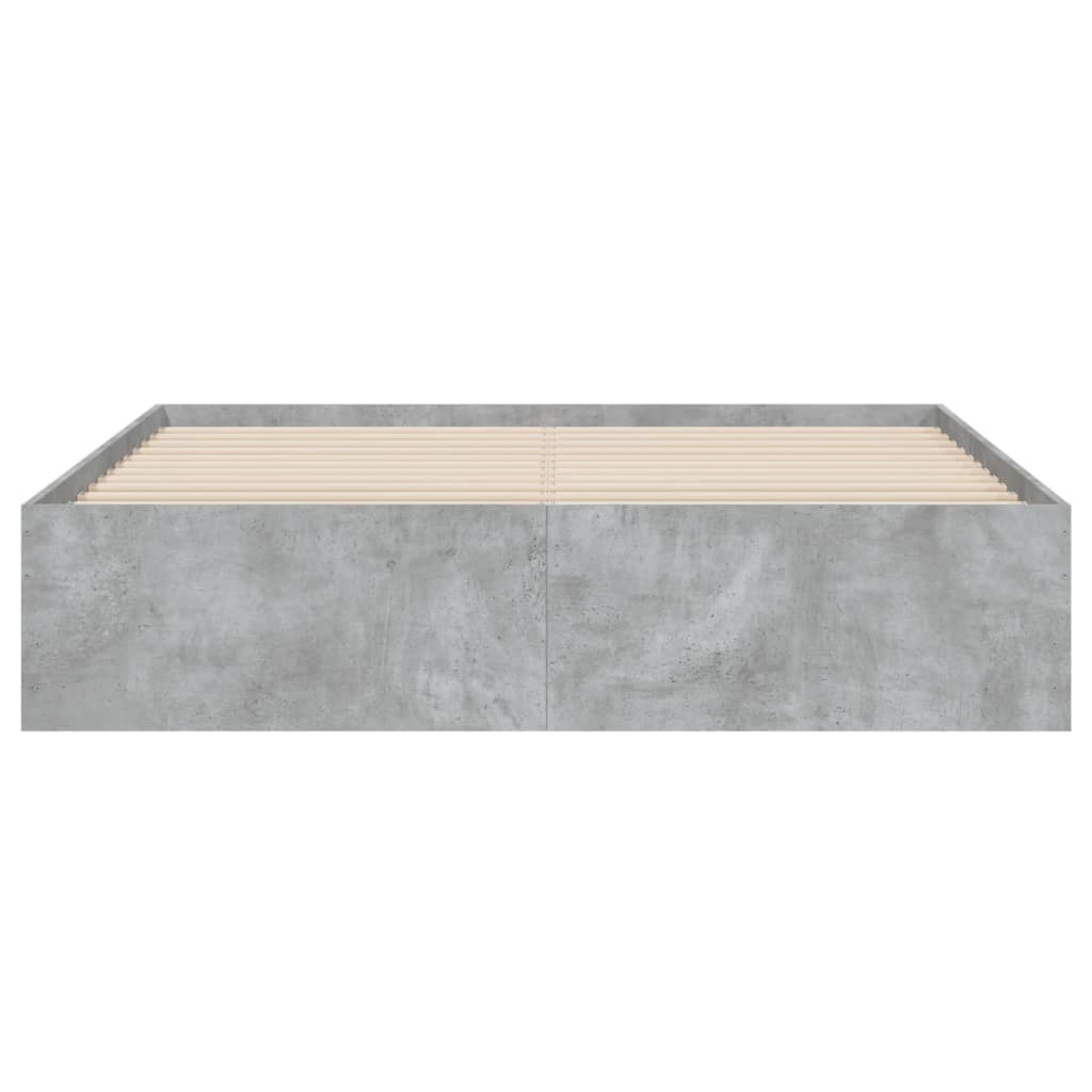 Bedframe met lades bewerkt hout betongrijs 140x200 cm is nu te koop bij PeponiXL, paradijselijk wonen!