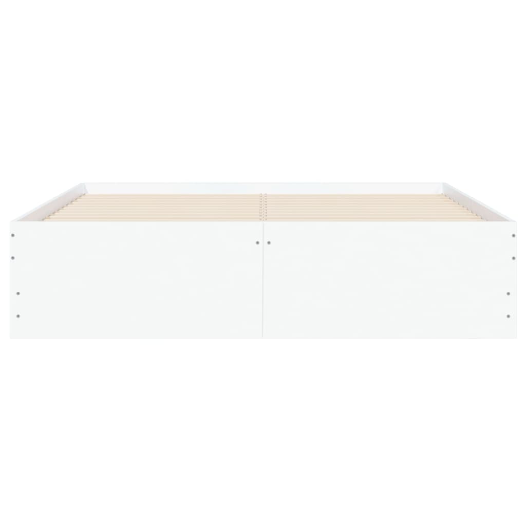 Bedframe met lades bewerkt hout wit 120x200 cm is nu te koop bij PeponiXL, paradijselijk wonen!