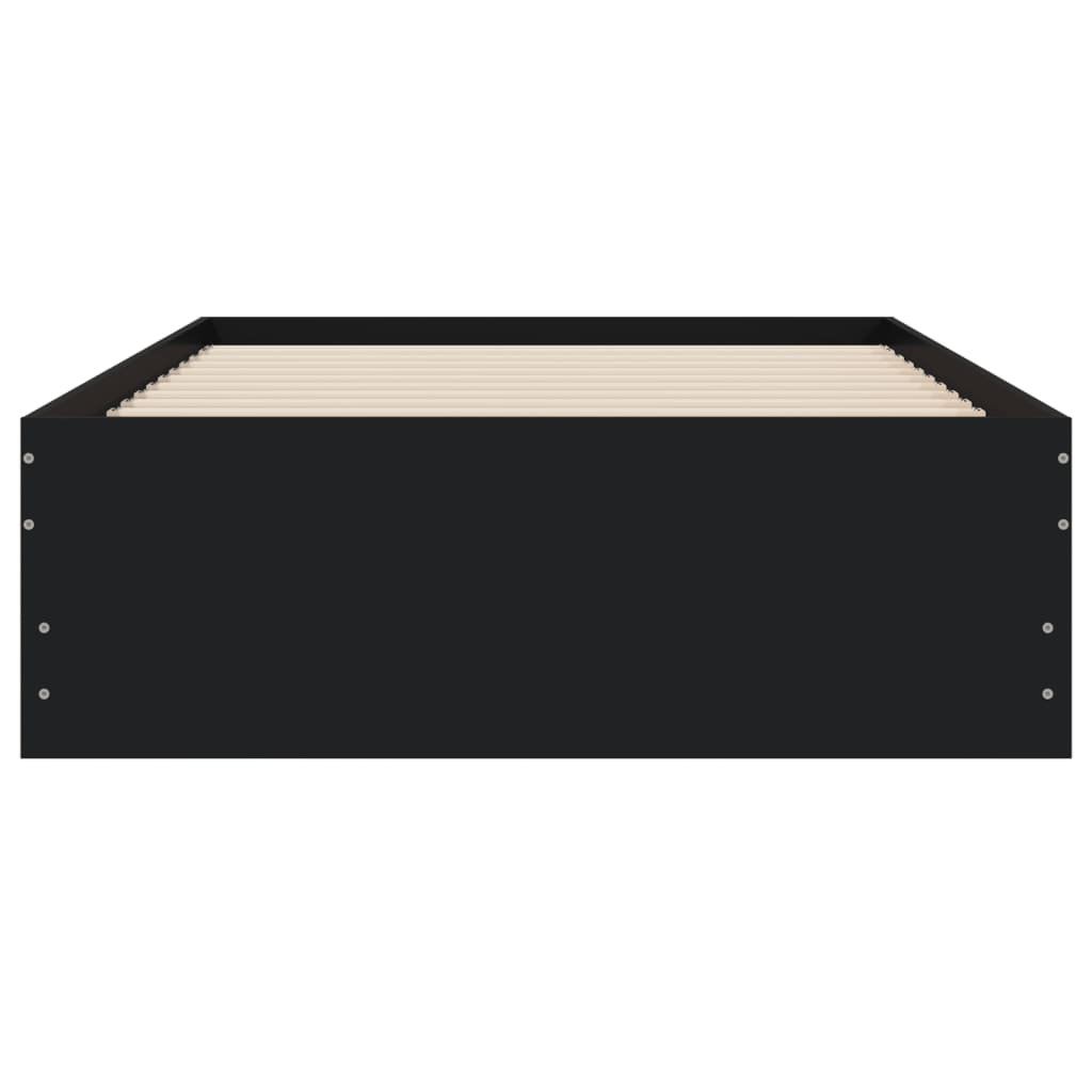 Bedframe met lades bewerkt hout zwart 100x200 cm is nu te koop bij PeponiXL, paradijselijk wonen!