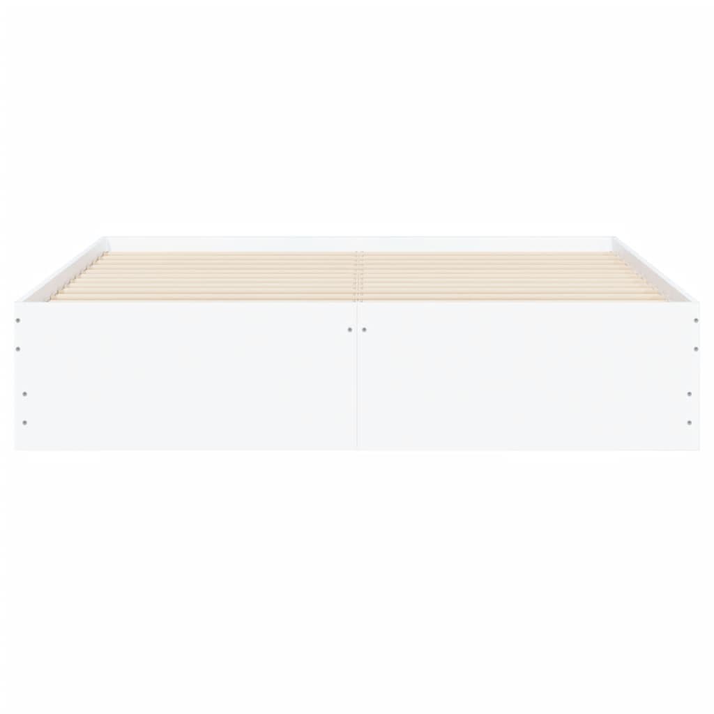 Bedframe met lades bewerkt hout wit 140x190 cm is nu te koop bij PeponiXL, paradijselijk wonen!