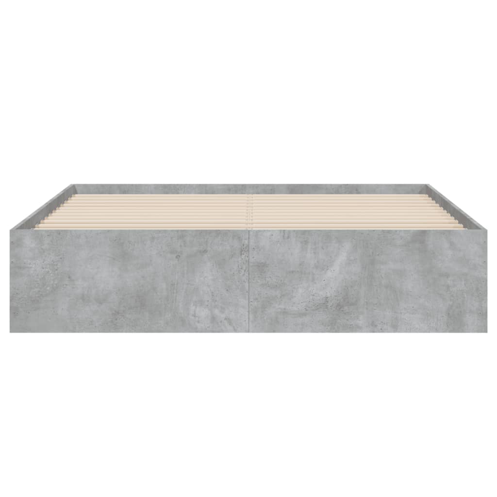 Bedframe met lades bewerkt hout betongrijs 140x190 cm is nu te koop bij PeponiXL, paradijselijk wonen!