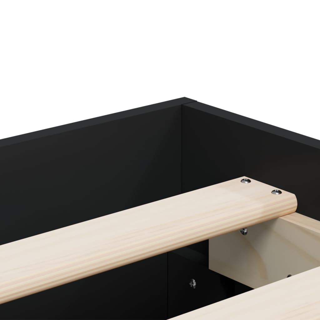 Bedframe met lades bewerkt hout bruin eikenkleur 120x190 cm is nu te koop bij PeponiXL, paradijselijk wonen!