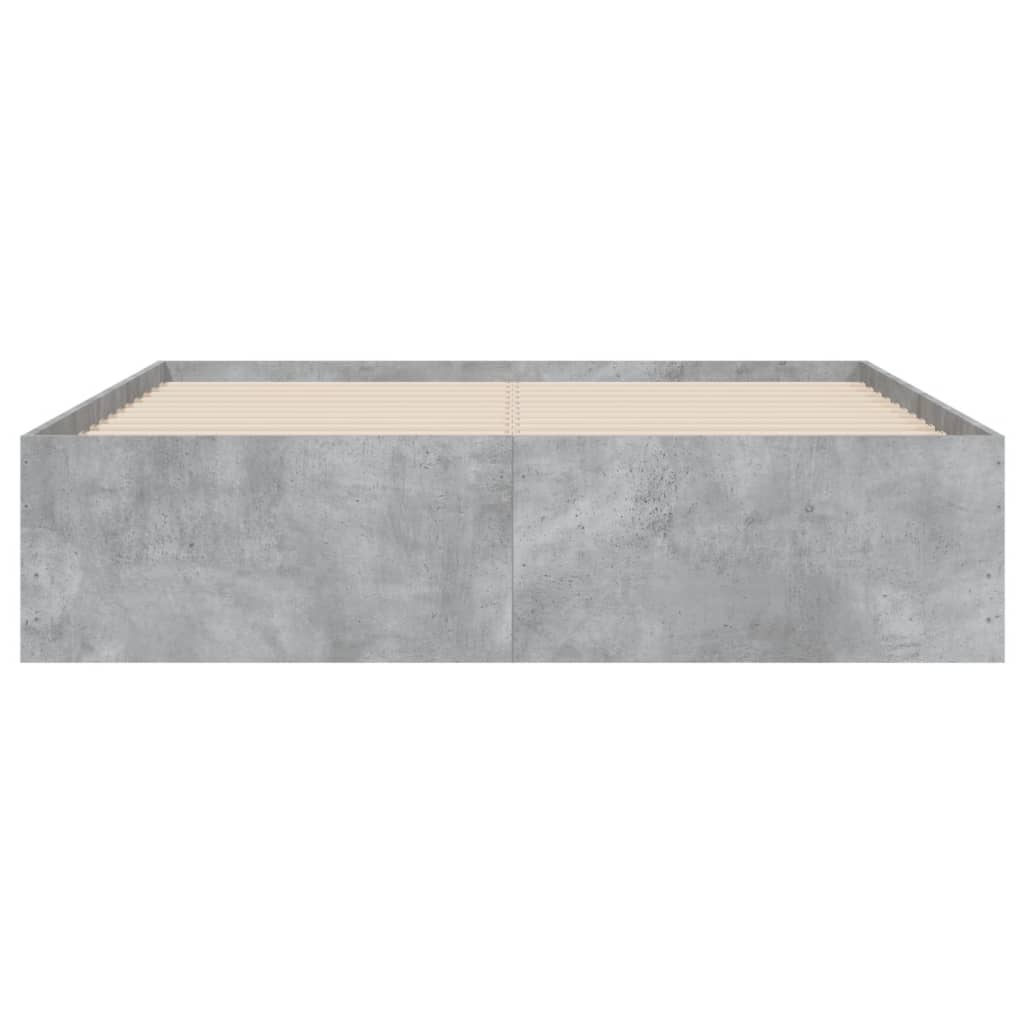 Bedframe met lades bewerkt hout betongrijs 120x190 cm is nu te koop bij PeponiXL, paradijselijk wonen!