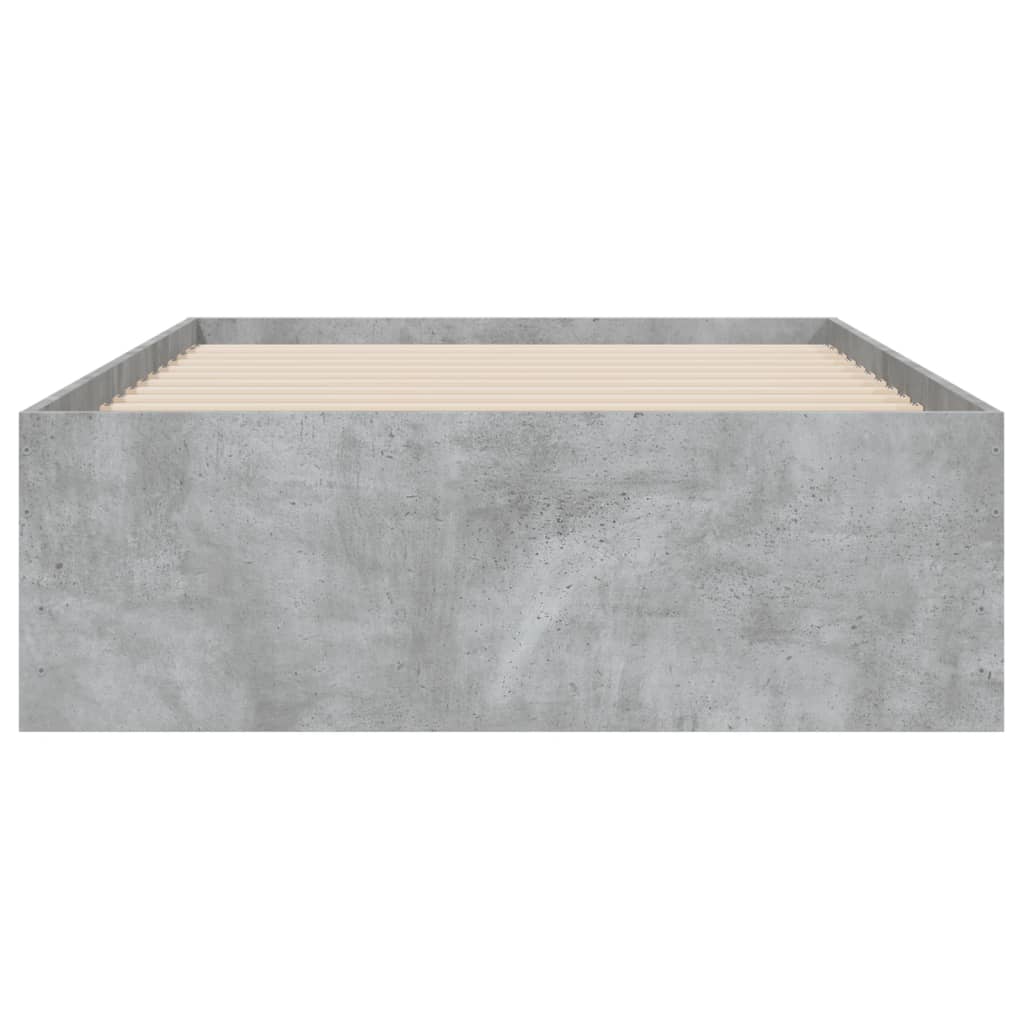 Bedframe met lades bewerkt hout betongrijs 90x190 cm is nu te koop bij PeponiXL, paradijselijk wonen!
