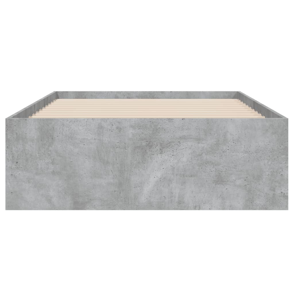 Bedframe met lades bewerkt hout betongrijs 75x190 cm is nu te koop bij PeponiXL, paradijselijk wonen!