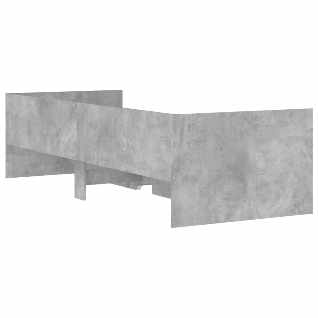 Bedframe met lades betongrijs 100x200 cm is nu te koop bij PeponiXL, paradijselijk wonen!