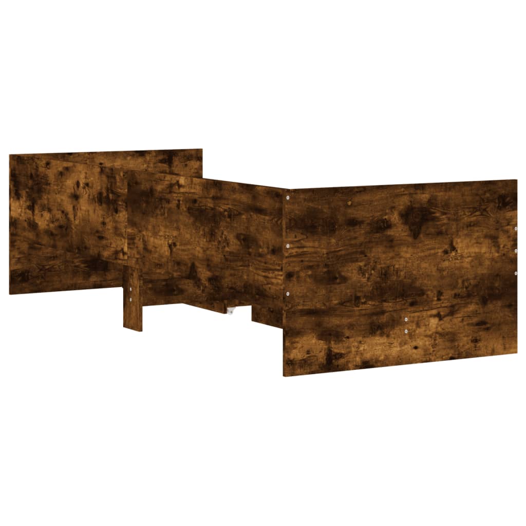Bedframe met lades gerookt eikenkleurig 100x200 cm is nu te koop bij PeponiXL, paradijselijk wonen!