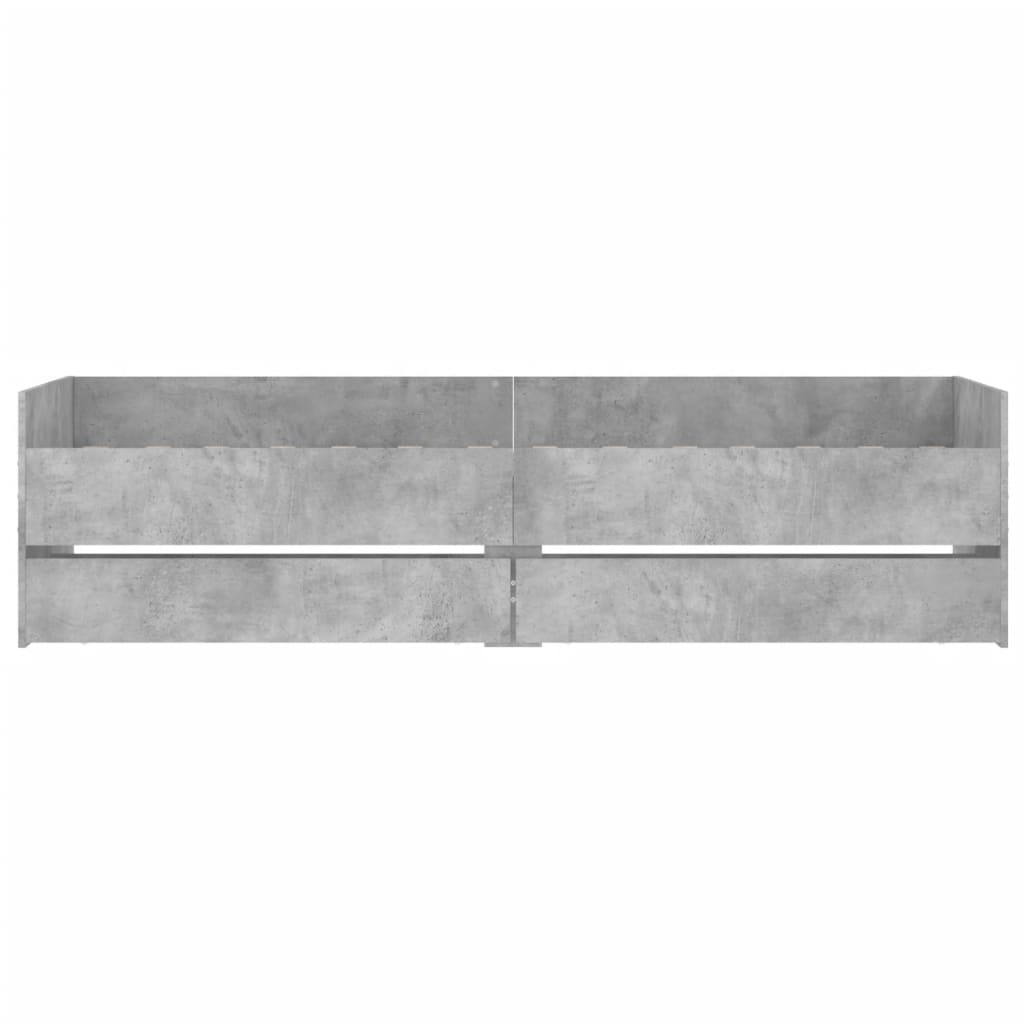 Bedframe met lades betongrijs 90x200 cm is nu te koop bij PeponiXL, paradijselijk wonen!