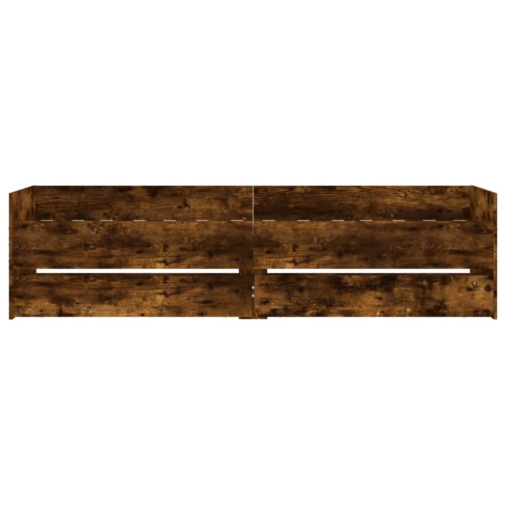 Bedframe met lades gerookt eikenkleurig 90x200 cm is nu te koop bij PeponiXL, paradijselijk wonen!