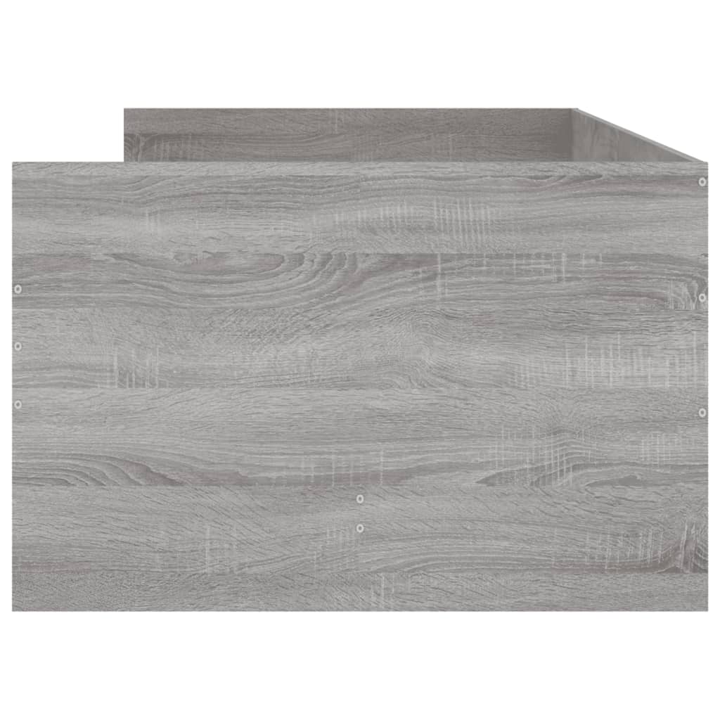 Bedframe met lades grijs sonoma eikenkleurig 90x190 cm is nu te koop bij PeponiXL, paradijselijk wonen!