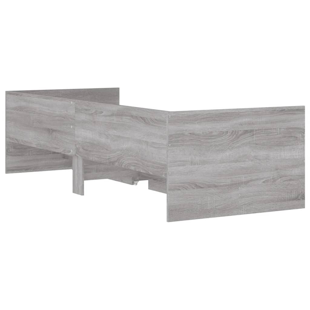 Bedframe met lades grijs sonoma eikenkleurig 90x190 cm is nu te koop bij PeponiXL, paradijselijk wonen!
