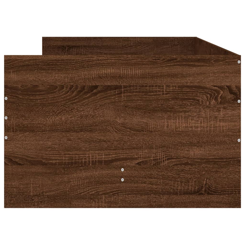 Bedframe met lades bruin eikenkleur 90x190 cm is nu te koop bij PeponiXL, paradijselijk wonen!