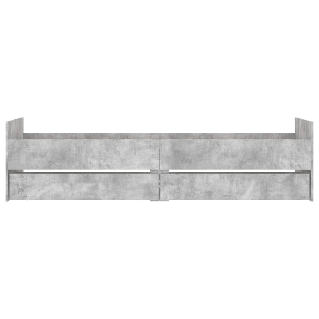 Bedframe met lades betongrijs 100x200 cm is nu te koop bij PeponiXL, paradijselijk wonen!