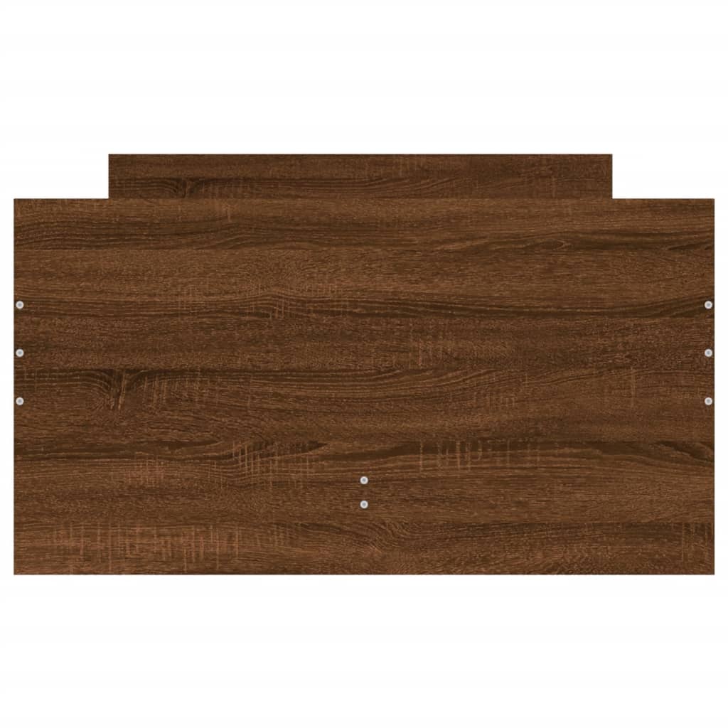 Bedframe met lades bruin eikenkleur 100x200 cm is nu te koop bij PeponiXL, paradijselijk wonen!