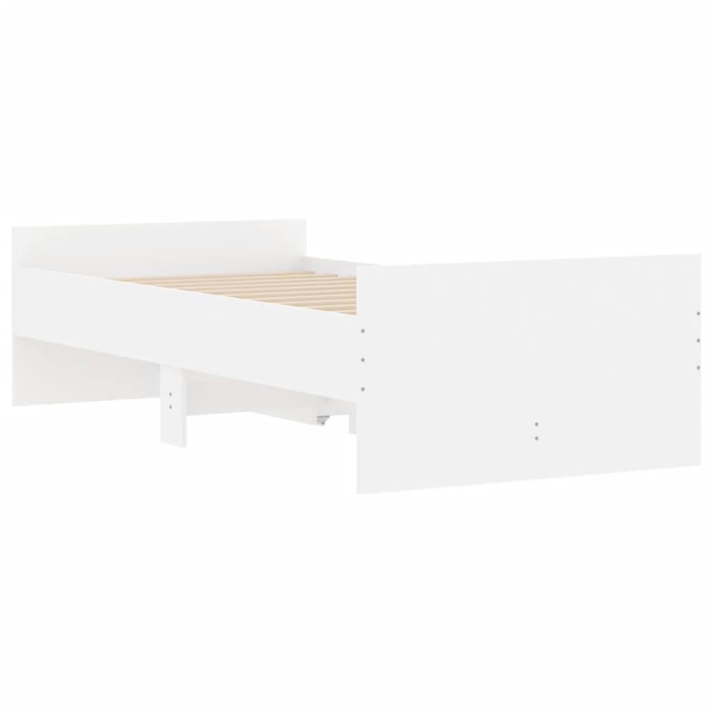 Bedframe met lades wit 90x190 cm is nu te koop bij PeponiXL, paradijselijk wonen!