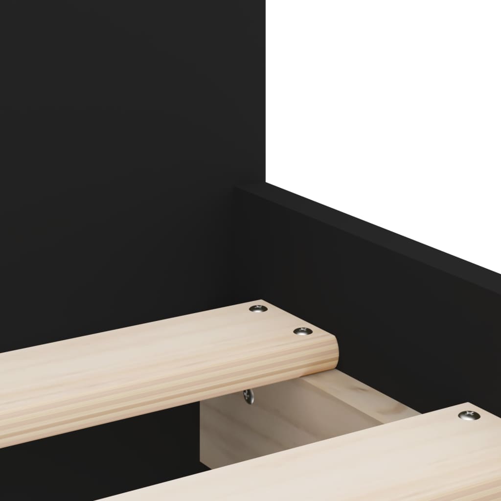 Bedframe met lades zwart 90x190 cm is nu te koop bij PeponiXL, paradijselijk wonen!