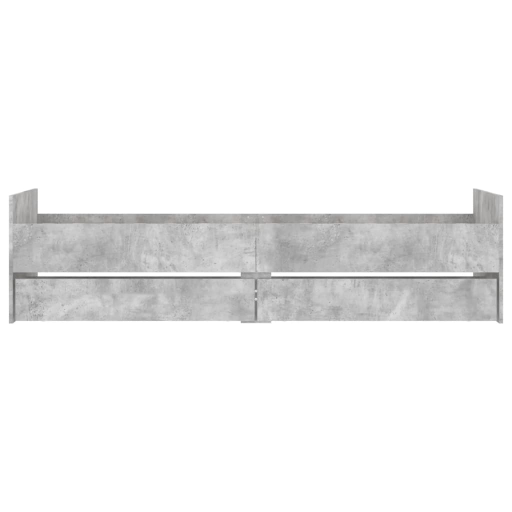 Bedframe met lades betongrijs 90x190 cm is nu te koop bij PeponiXL, paradijselijk wonen!