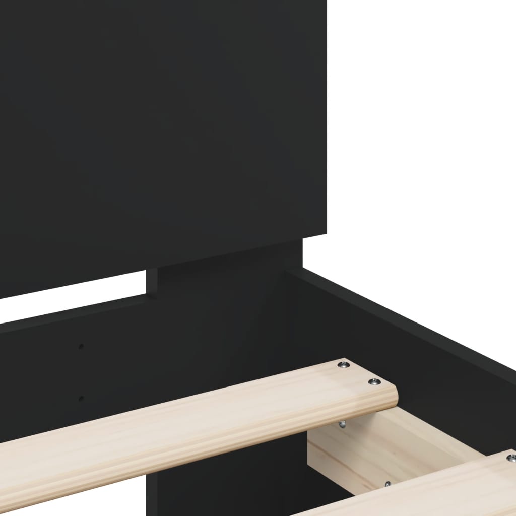 Bedframe met hoofdeinde bruin eikenkleur 120x190 cm is nu te koop bij PeponiXL, paradijselijk wonen!
