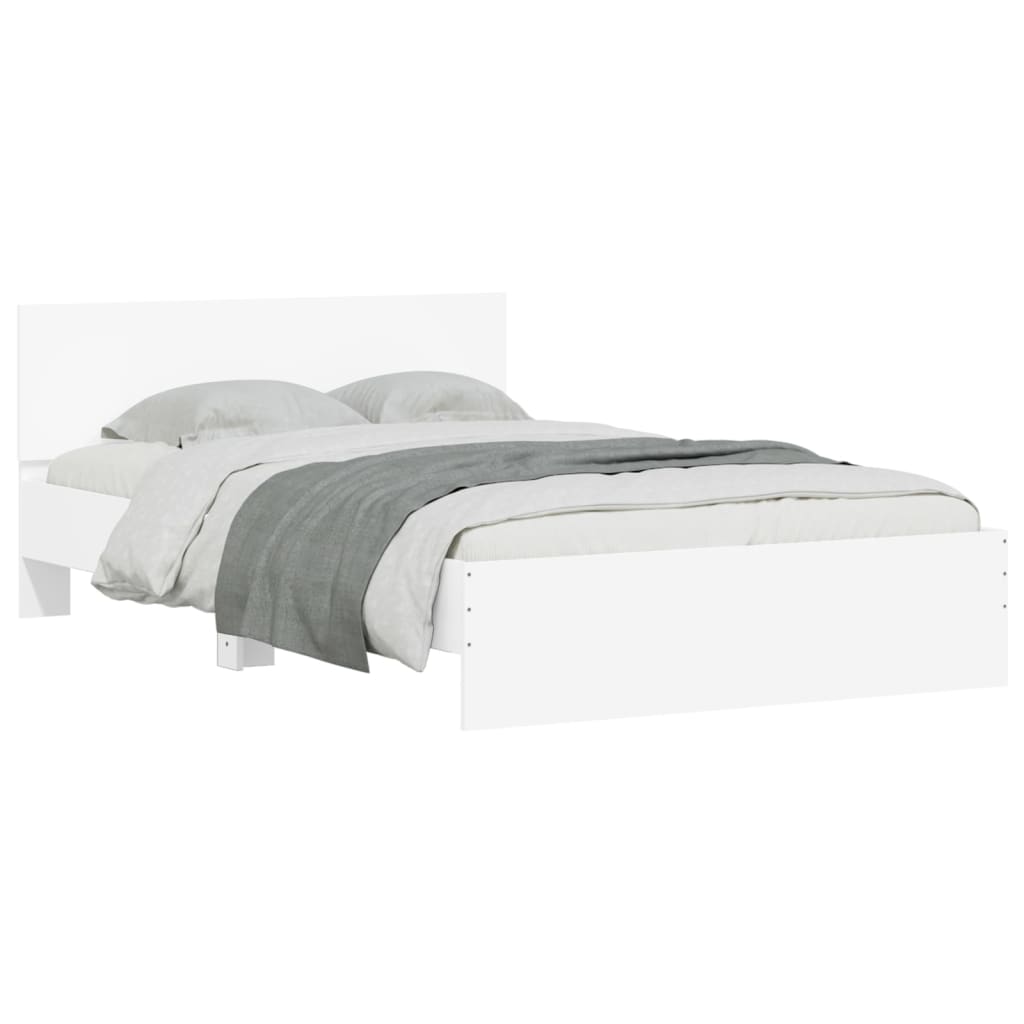 Bedframe met hoofdeinde wit 120x190 cm is nu te koop bij PeponiXL, paradijselijk wonen!