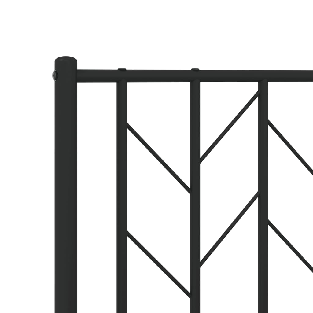Bedframe met hoofdbord metaal zwart 180x200 cm is nu te koop bij PeponiXL, paradijselijk wonen!