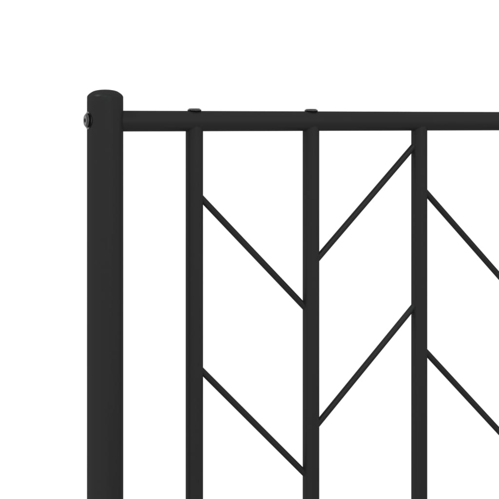Bedframe met hoofd- en voeteneinde metaal zwart 90x200 cm is nu te koop bij PeponiXL, paradijselijk wonen!