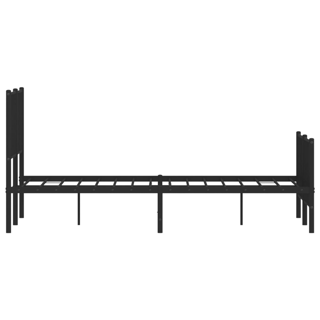 Bedframe met hoofd- en voeteneinde metaal zwart 120x200 cm is nu te koop bij PeponiXL, paradijselijk wonen!