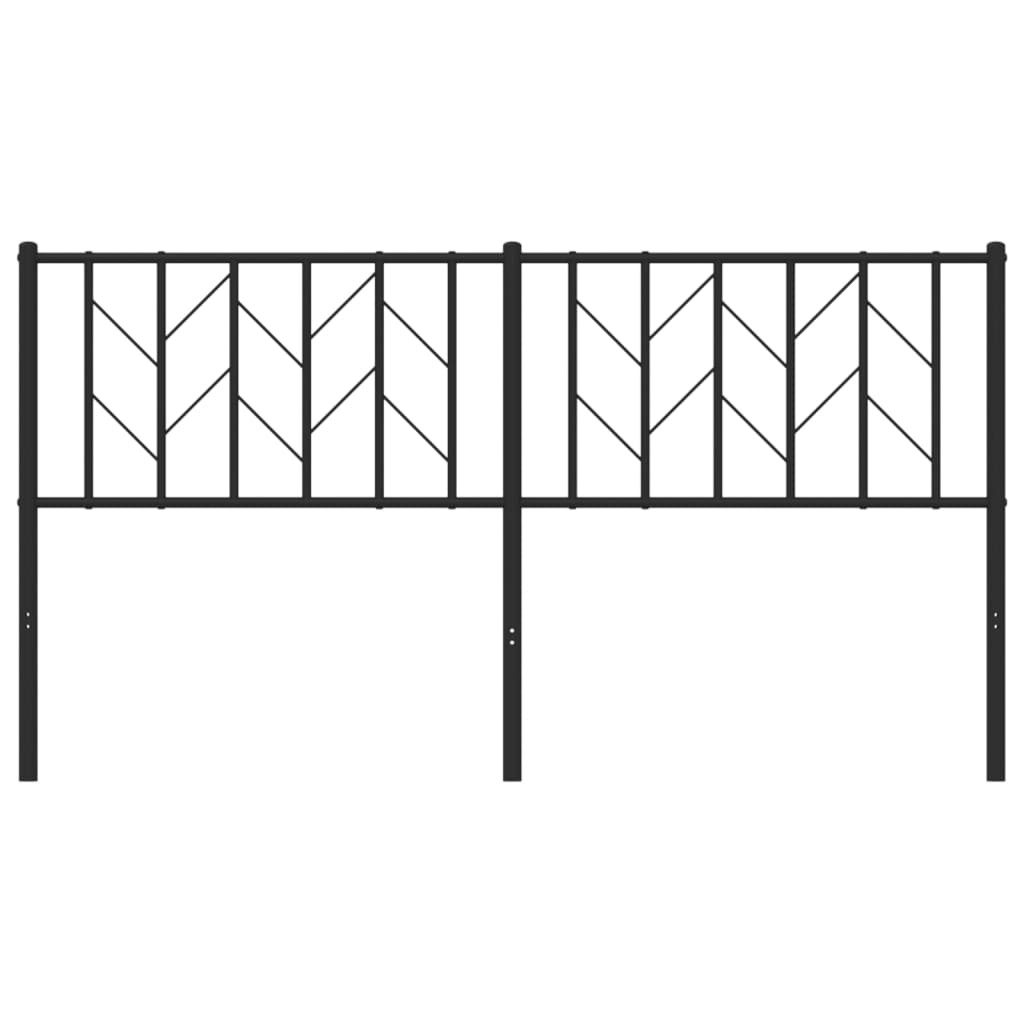 Vervangend hoofdbord 160 cm metaal zwart is nu te koop bij PeponiXL, paradijselijk wonen!