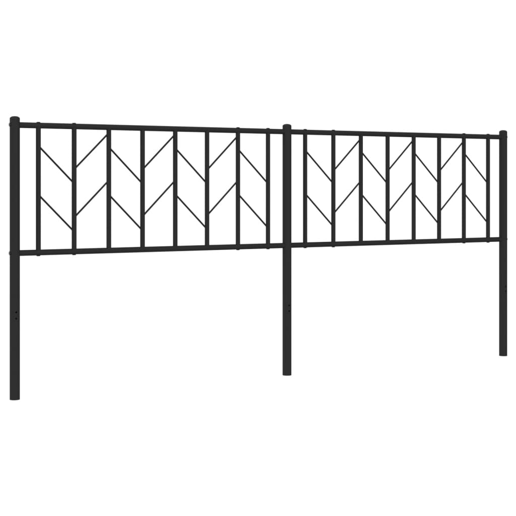 Vervangend hoofdbord 200 cm metaal zwart is nu te koop bij PeponiXL, paradijselijk wonen!