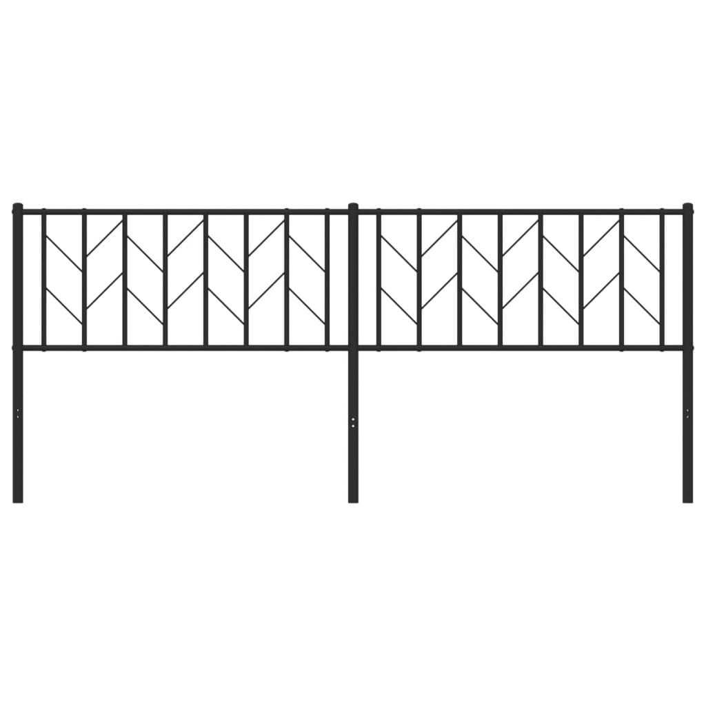 Vervangend hoofdbord 200 cm metaal zwart is nu te koop bij PeponiXL, paradijselijk wonen!