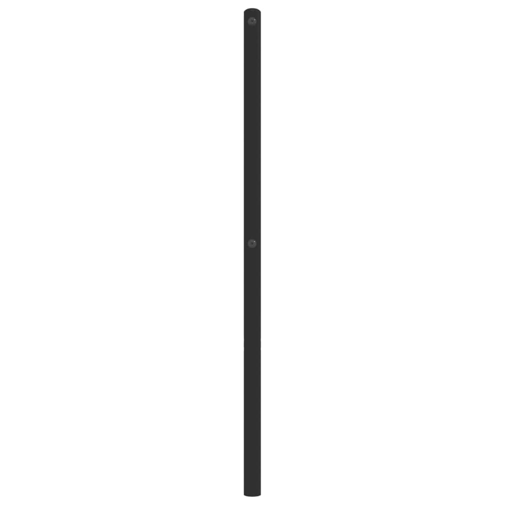 Vervangend hoofdbord 200 cm metaal zwart is nu te koop bij PeponiXL, paradijselijk wonen!