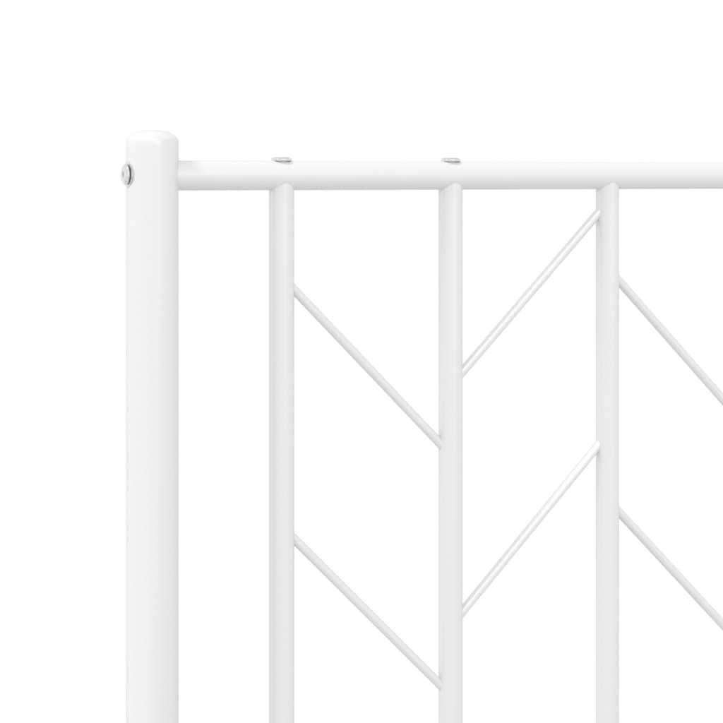 Bedframe met hoofdbord metaal wit 160x200 cm is nu te koop bij PeponiXL, paradijselijk wonen!