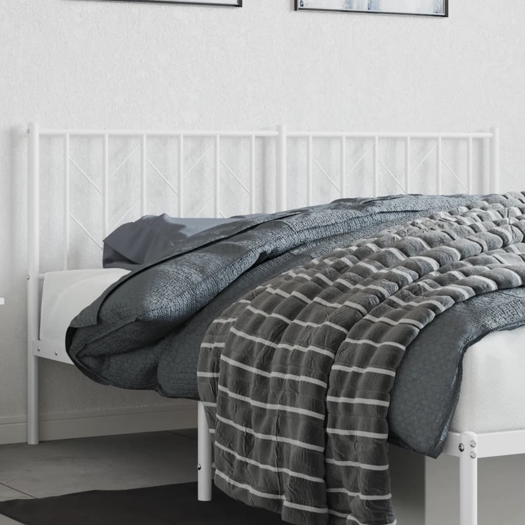 Vervangend hoofdbord 160 cm metaal wit is nu te koop bij PeponiXL, paradijselijk wonen!