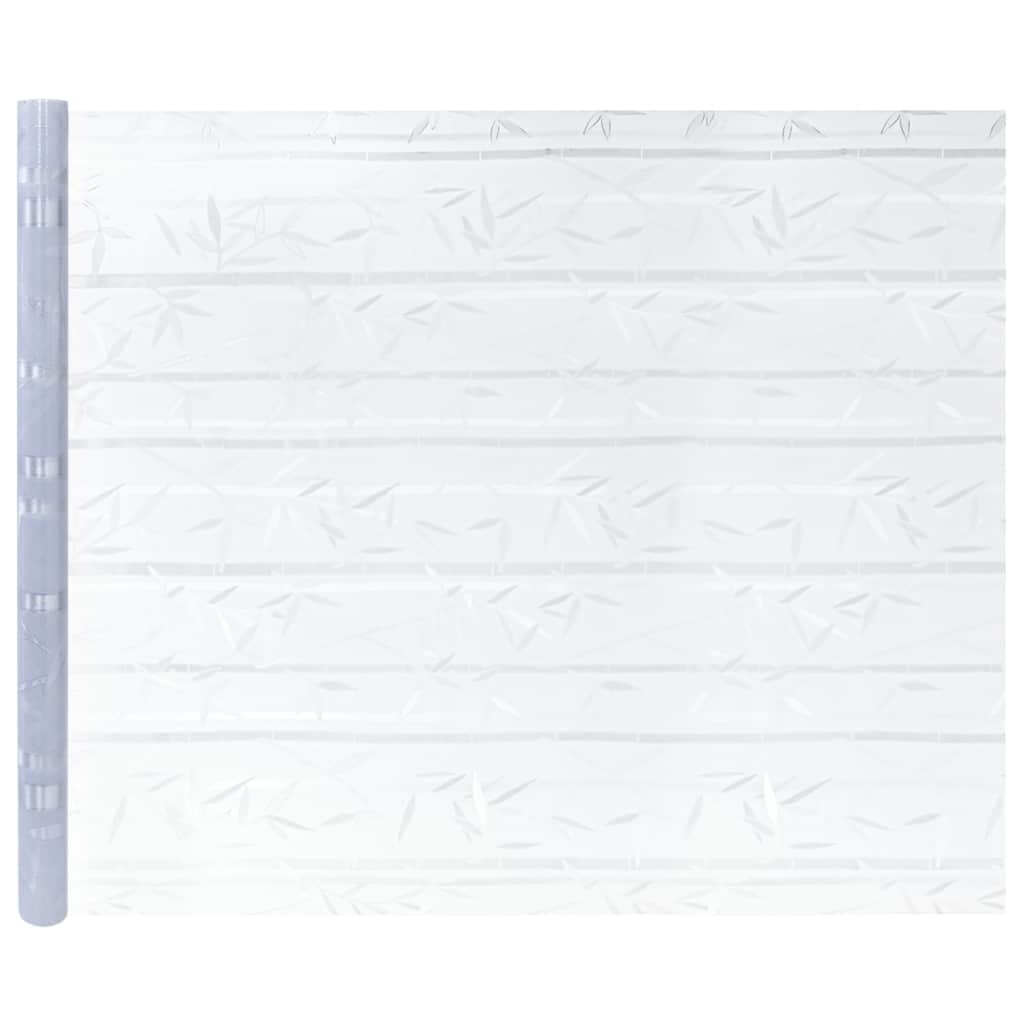 Raamfolies 2 st mat bamboepatroon PVC is nu te koop bij PeponiXL, paradijselijk wonen!